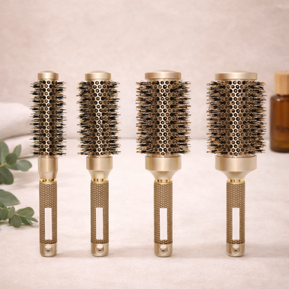 Precision Heat Brush — Escova Térmica Javali & Nylon