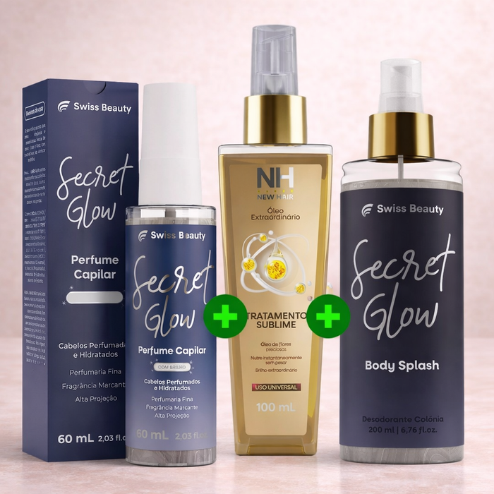 Swiss Beauty Ritual — Kit Óleo + Perfume Capilar + Body Splash
