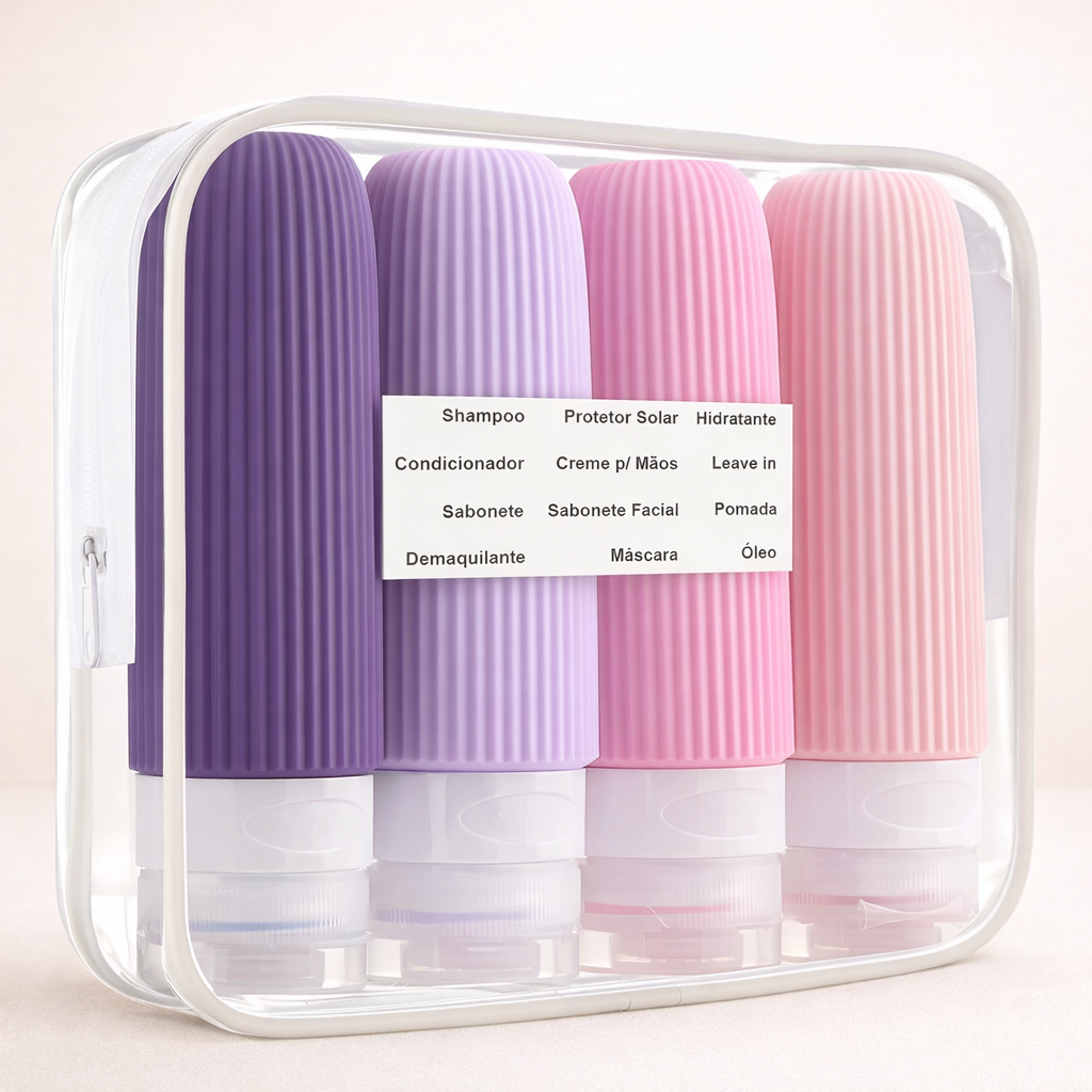 Soft Squeeze  — Kit de Frascos de Silicone (90ml)