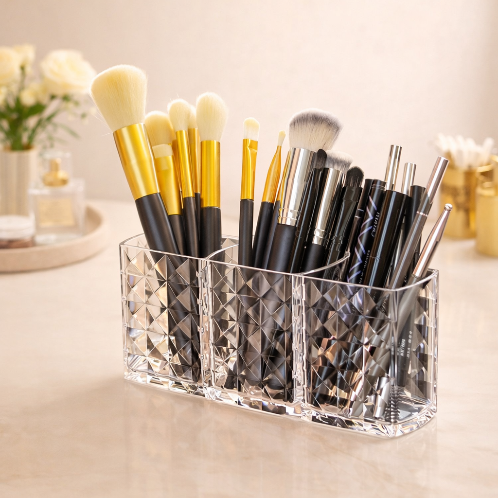 Clear Line Holder — Porta-Lápis e Porta-Pincel Minimalista