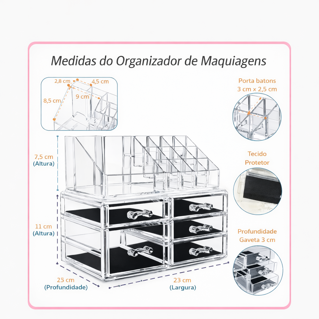 Studio Luxe Drawers — Organizador com Gavetas