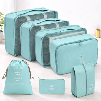 Kit Travel Smart — 7 Bolsas Organizadoras para Mala de Viagem