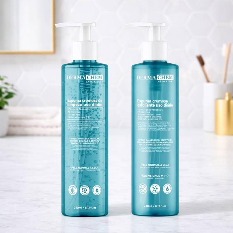 Aloe Balance — Kit Skincare Espuma de Limpeza + Esfoliante