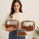 Crystal Lux Set — Trio de Necessaires Transparentes Premium