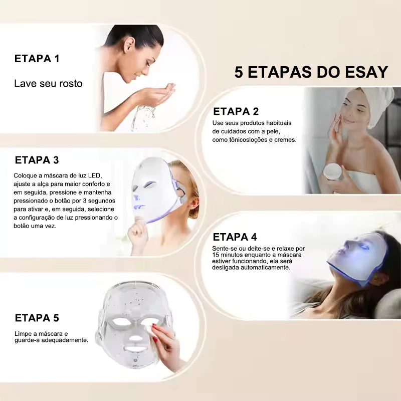 Aurora Skin — Máscara Facial LED Multicolor