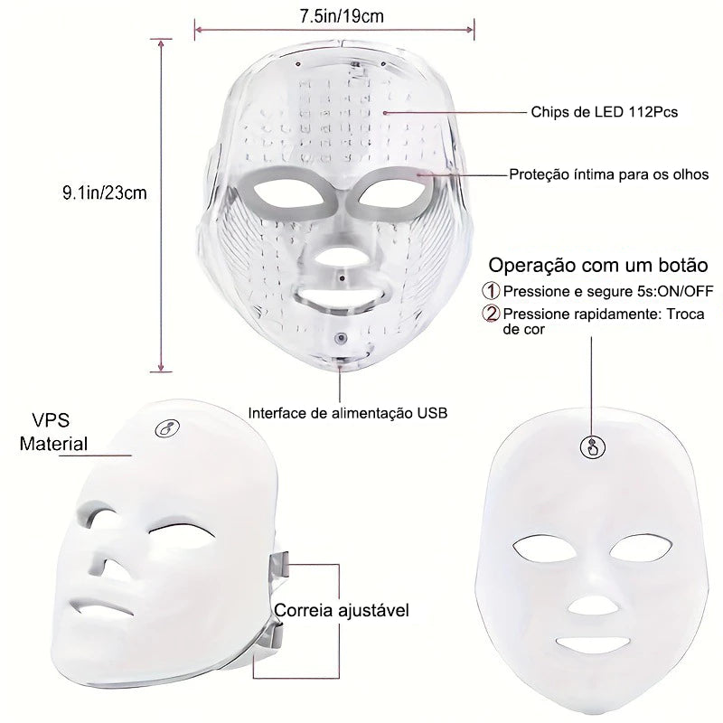 Aurora Skin — Máscara Facial LED Multicolor