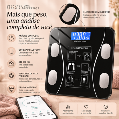 Body Scan Pro — Balança de Bioimpedância Bluetooth com App