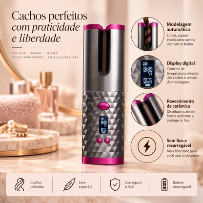 Auto Curl Pro — Modelador de Cachos Automático Sem Fio