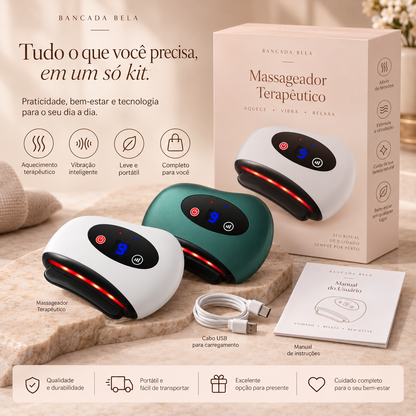 Warm Glow — Massageador Facial Guasha Elétrico com Luz Vermelha