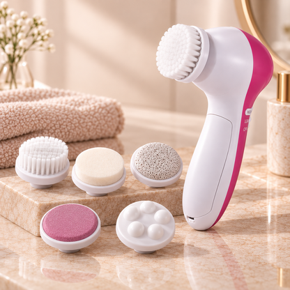 Deep Clean 5X — Escova de Limpeza Facial Elétrica 5 em 1