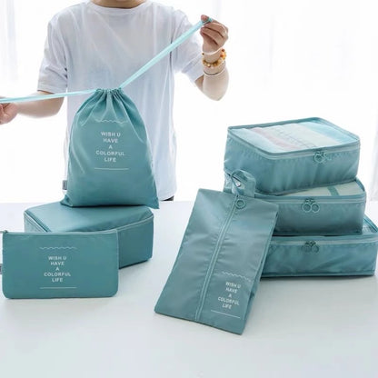 Kit Travel Smart — 7 Bolsas Organizadoras para Mala de Viagem